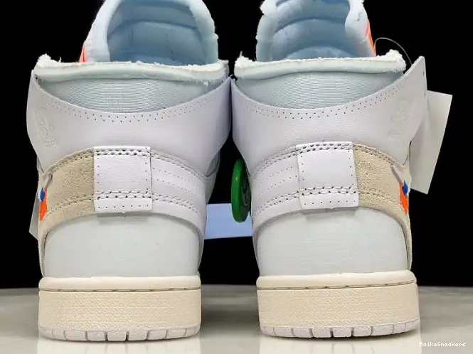 MaikeSneakers Jordan 1 AQ0818-100 White Off-White Retro Air High 0521